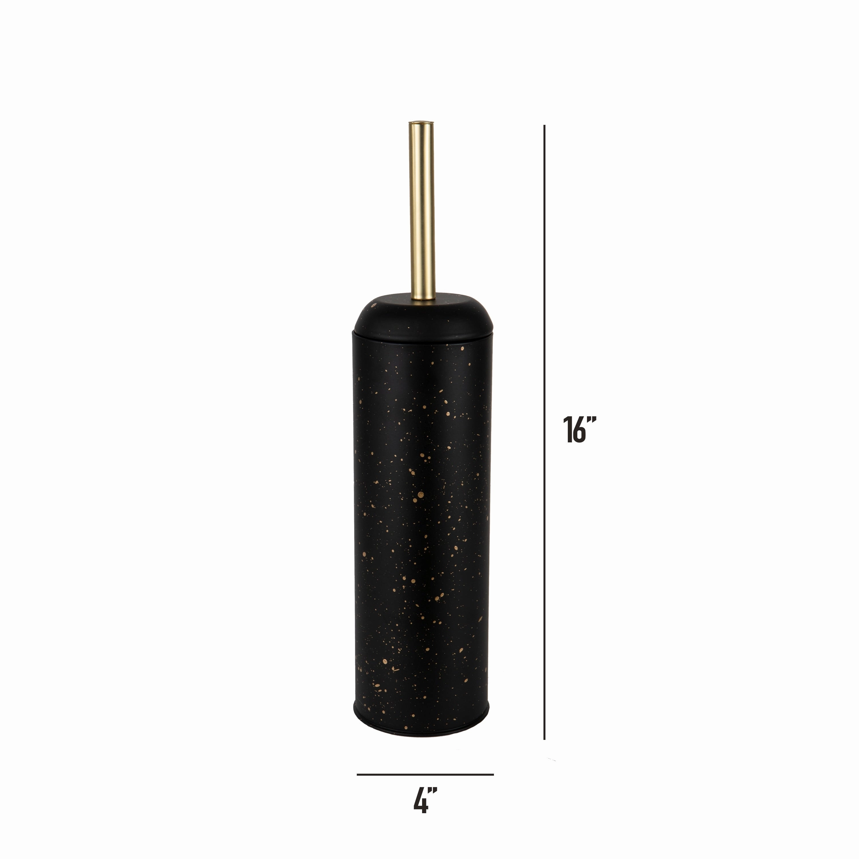 Elle Dcor Speckled Design Toilet Brush & Holder in Black