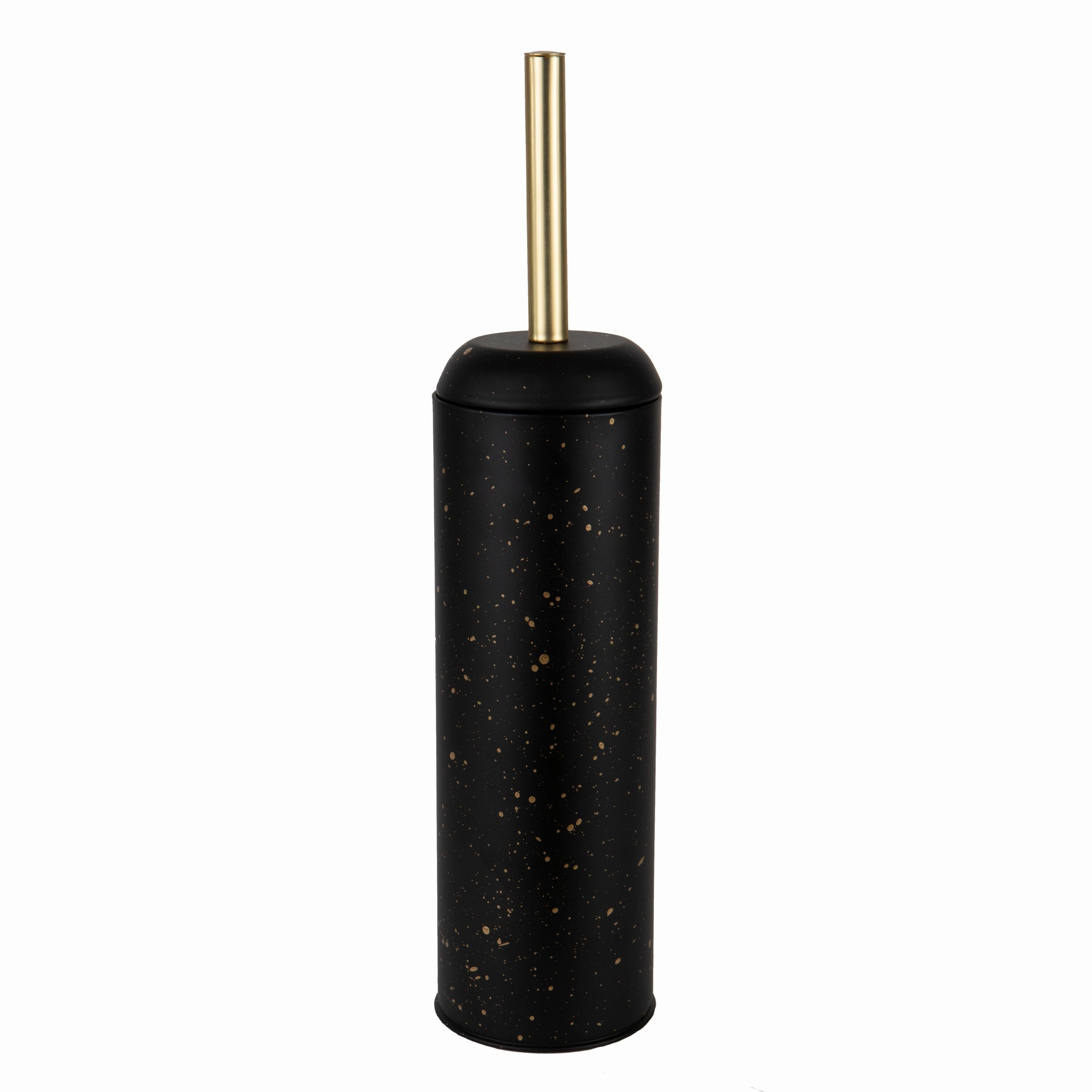 Elle Dcor Speckled Design Toilet Brush & Holder in Black