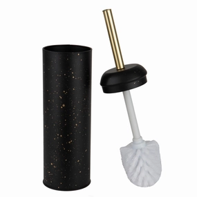 Elle Dcor Speckled Design Toilet Brush & Holder in Black Toilet Brush,Bathroom Cleaner
