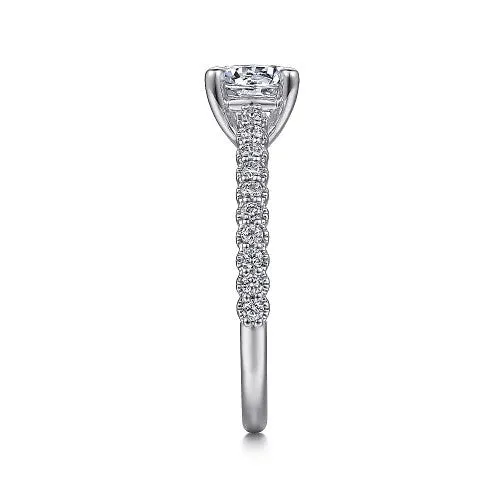Emberlyn - 14K White Gold Round Diamond Engagement Ring (Setting Only)
