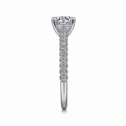 Emberlyn - 14K White Gold Round Diamond Engagement Ring (Setting Only)