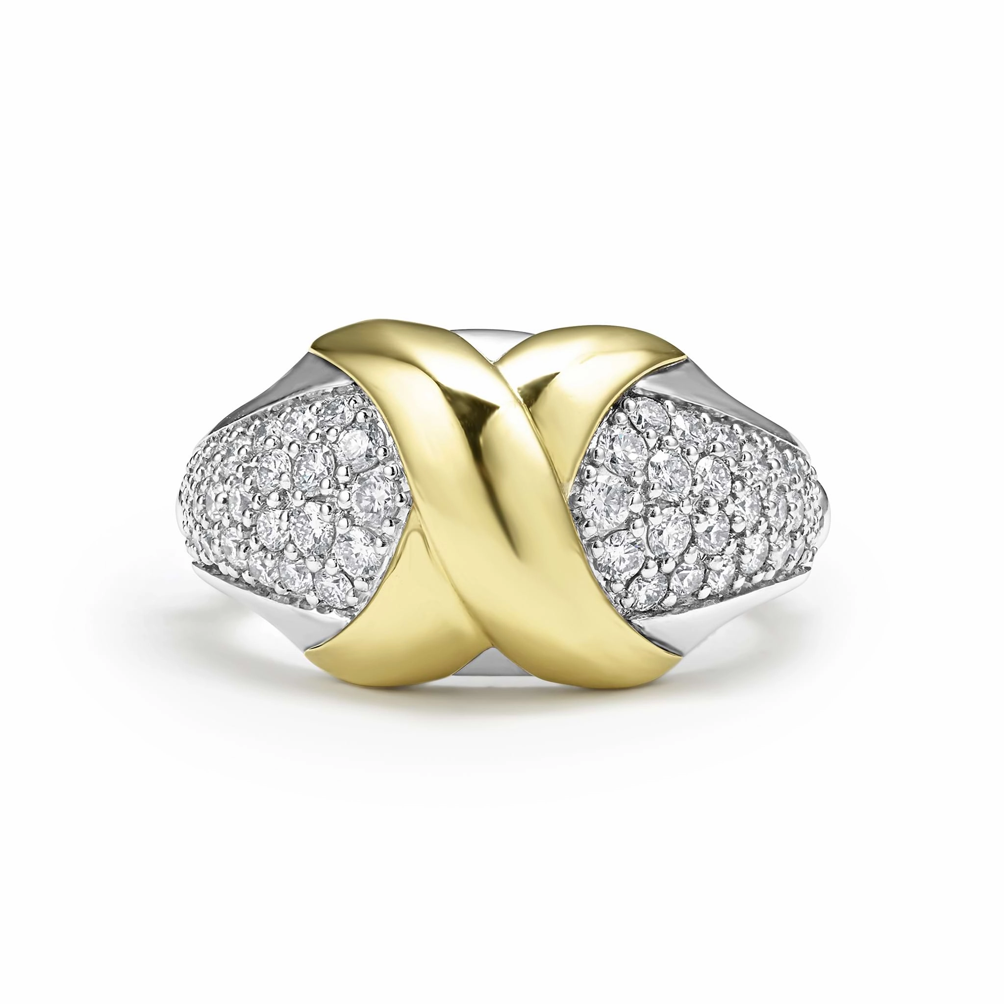 Embrace 18K Gold X Diamond Ring