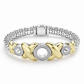 Embrace 18K Gold XO Diamond Bracelet
