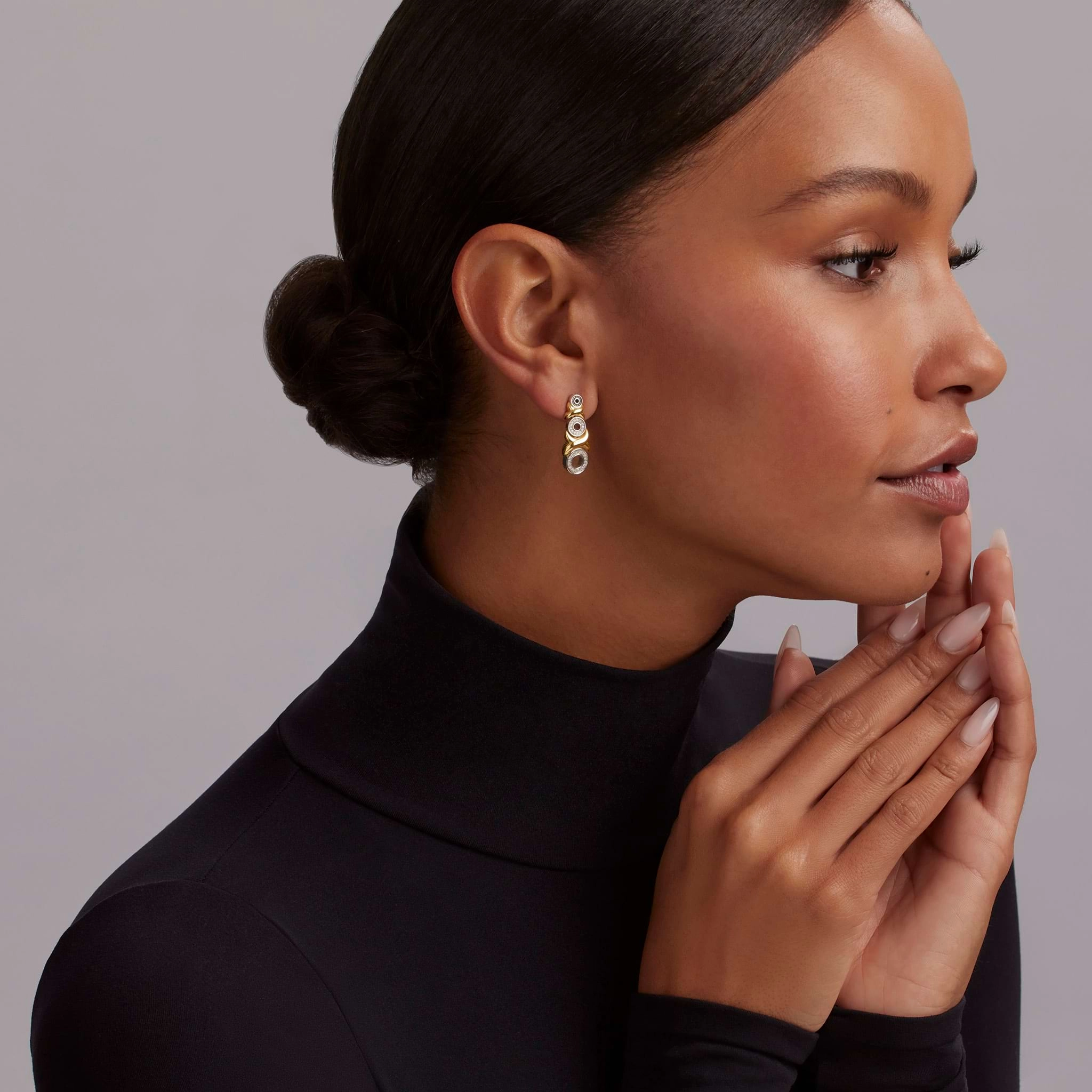Embrace 18K Gold XO Diamond Drop Earrings