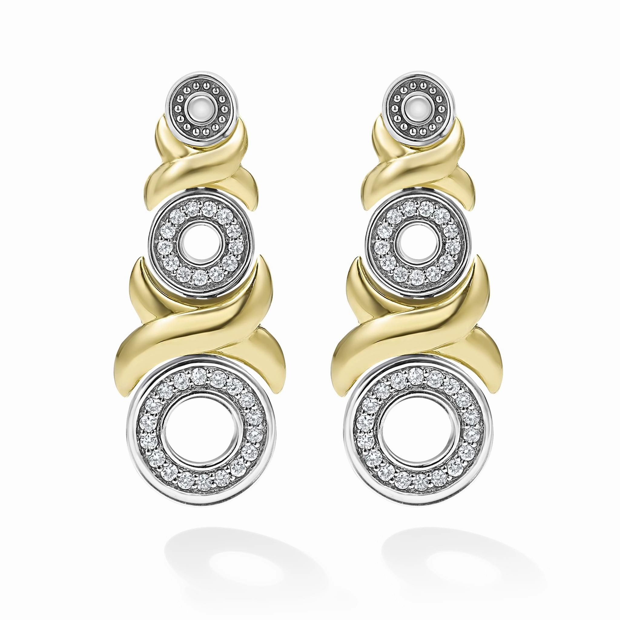 Embrace 18K Gold XO Diamond Drop Earrings