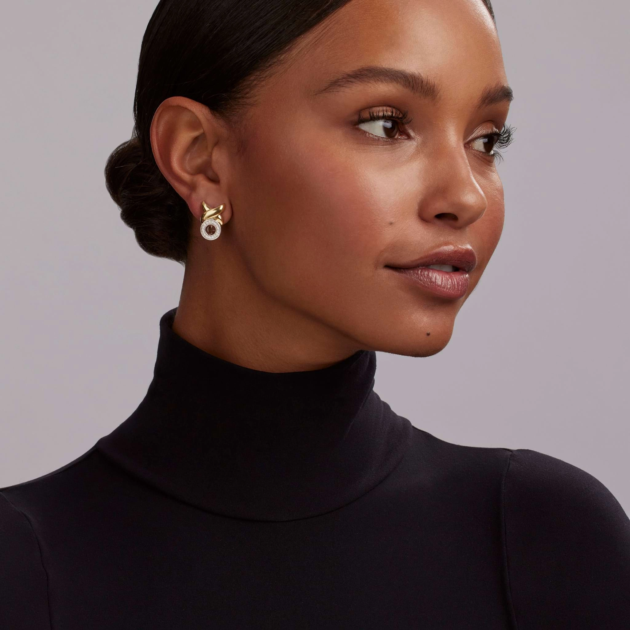 Embrace 18K Gold XO Diamond Earrings