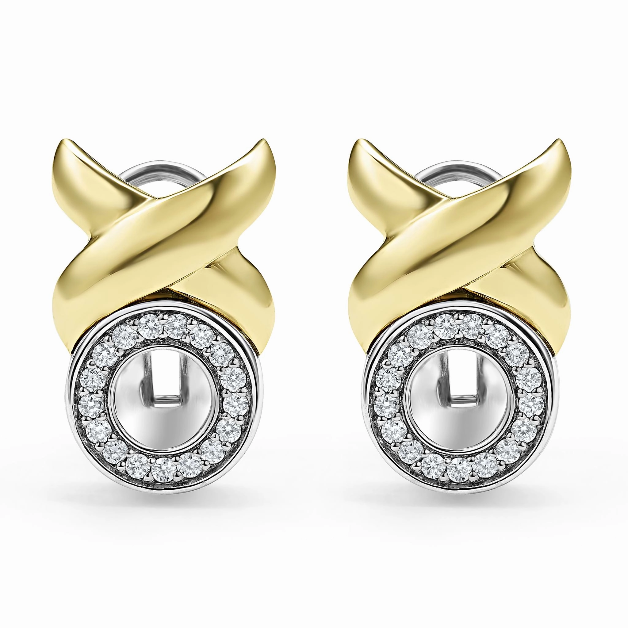 Embrace 18K Gold XO Diamond Earrings