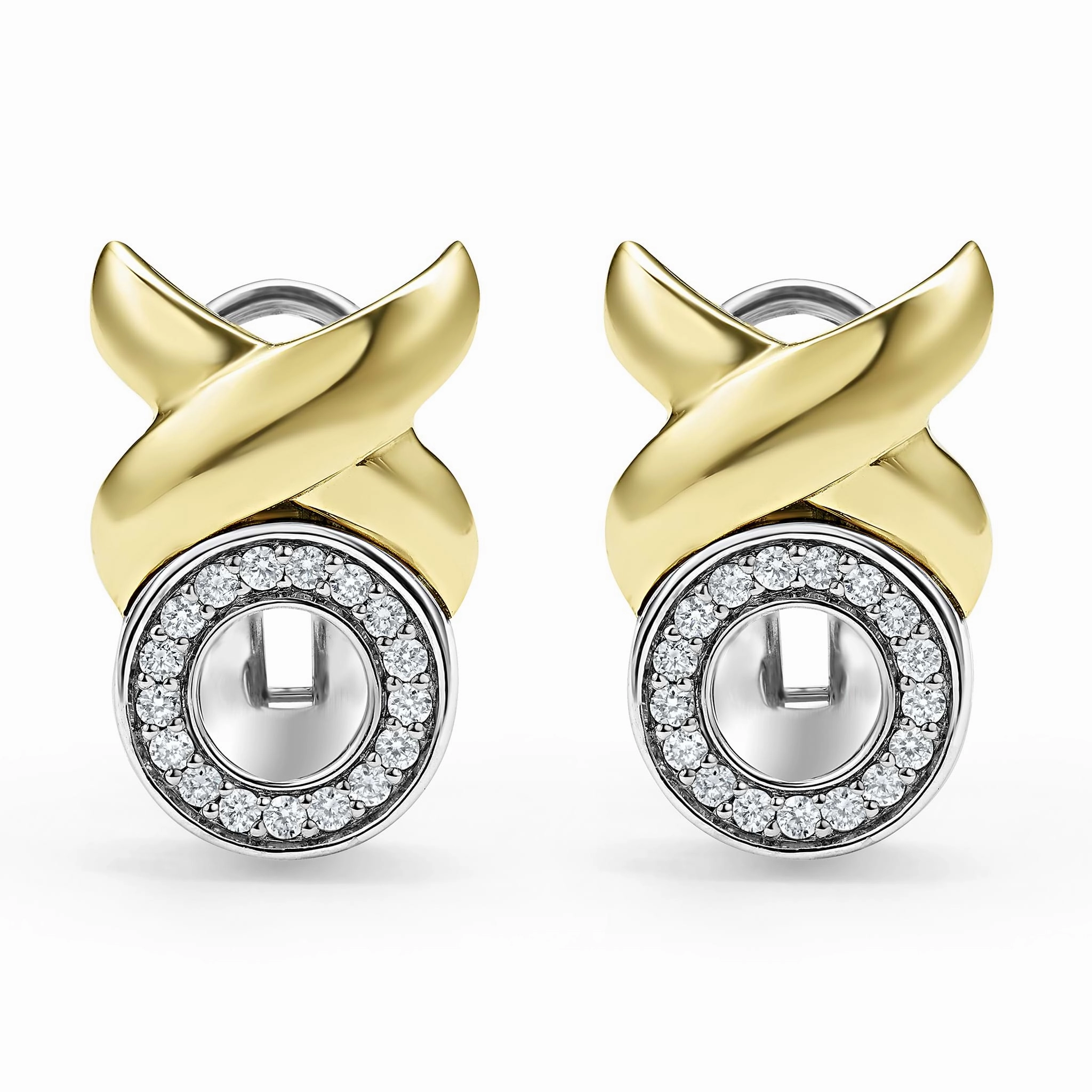 Embrace 18K Gold XO Diamond Earrings