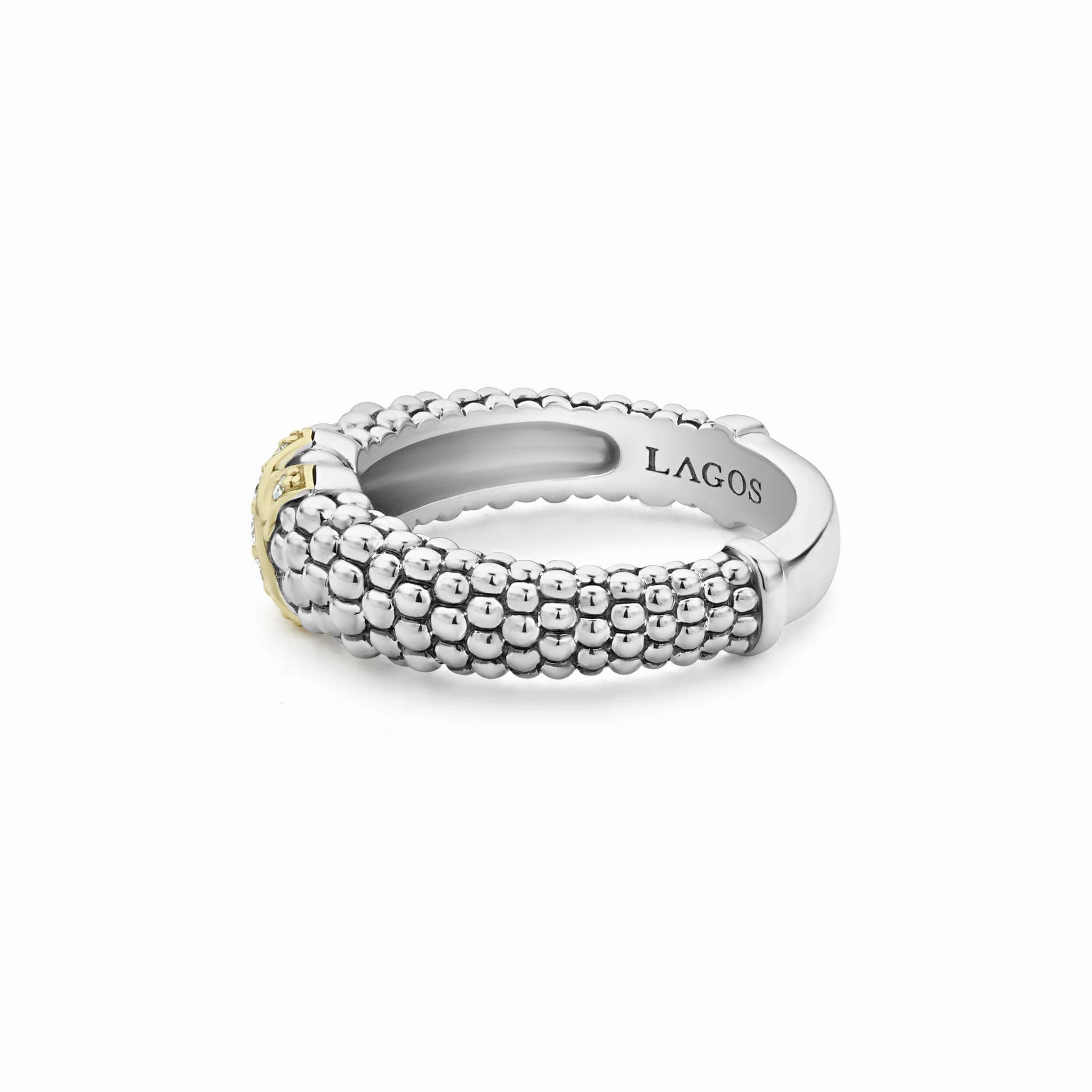 Embrace Two-Tone X Caviar Diamond Ring