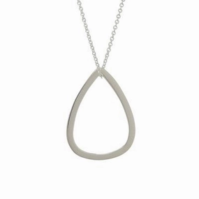 Emotive Raindrop Sterling Silver Necklace