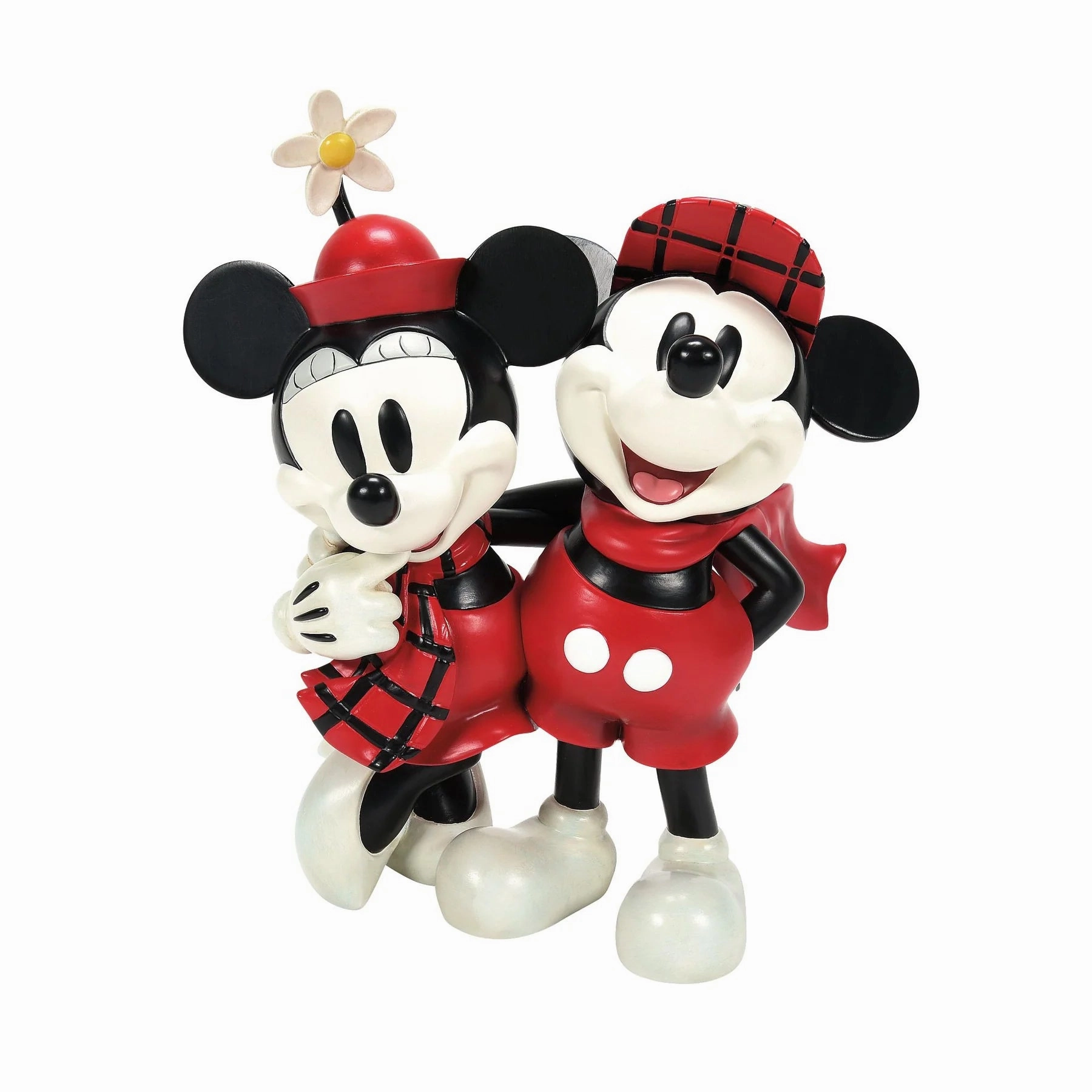 Enesco Disney Showcase Christmas Mickey & Minnie Figurine Decorative Mirror,Home Decor Mirror