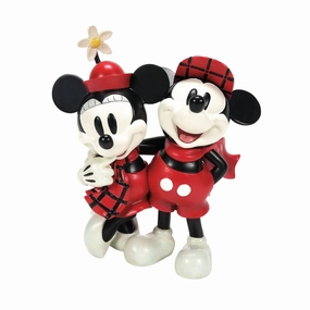 Enesco Disney Showcase Christmas Mickey & Minnie Figurine Decorative Mirror,Home Decor Mirror