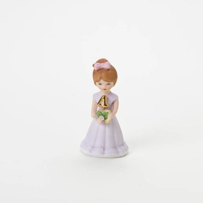 Enesco Growing Up Girls Collection Brunette Age Four 4 Figurine Decorative Mirror,Home Decor Mirror