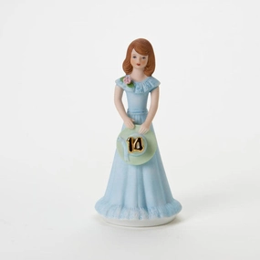 Enesco Growing Up Girls Collection Brunette Age Fourteen 14 Figurine Decorative Mirror,Home Decor Mirror