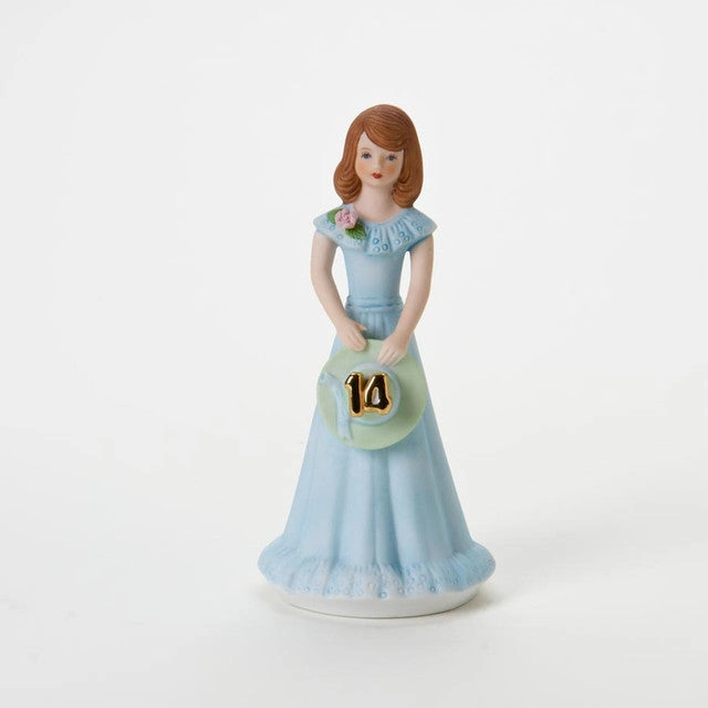 Enesco Growing Up Girls Collection Brunette Age Fourteen 14 Figurine Decorative Mirror,Home Decor Mirror