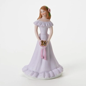 Enesco Growing Up Girls Collection Brunette Age Sixteen 16 Figurine Decorative Mirror,Home Decor Mirror