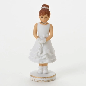 Enesco Growing Up Girls Collection Brunette First Communion Figurine Decorative Mirror,Home Decor Mirror