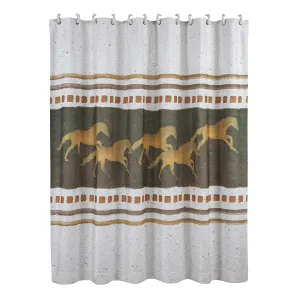 Equestrian Run Shower Curtain bathroom furniture, vanity cabinet