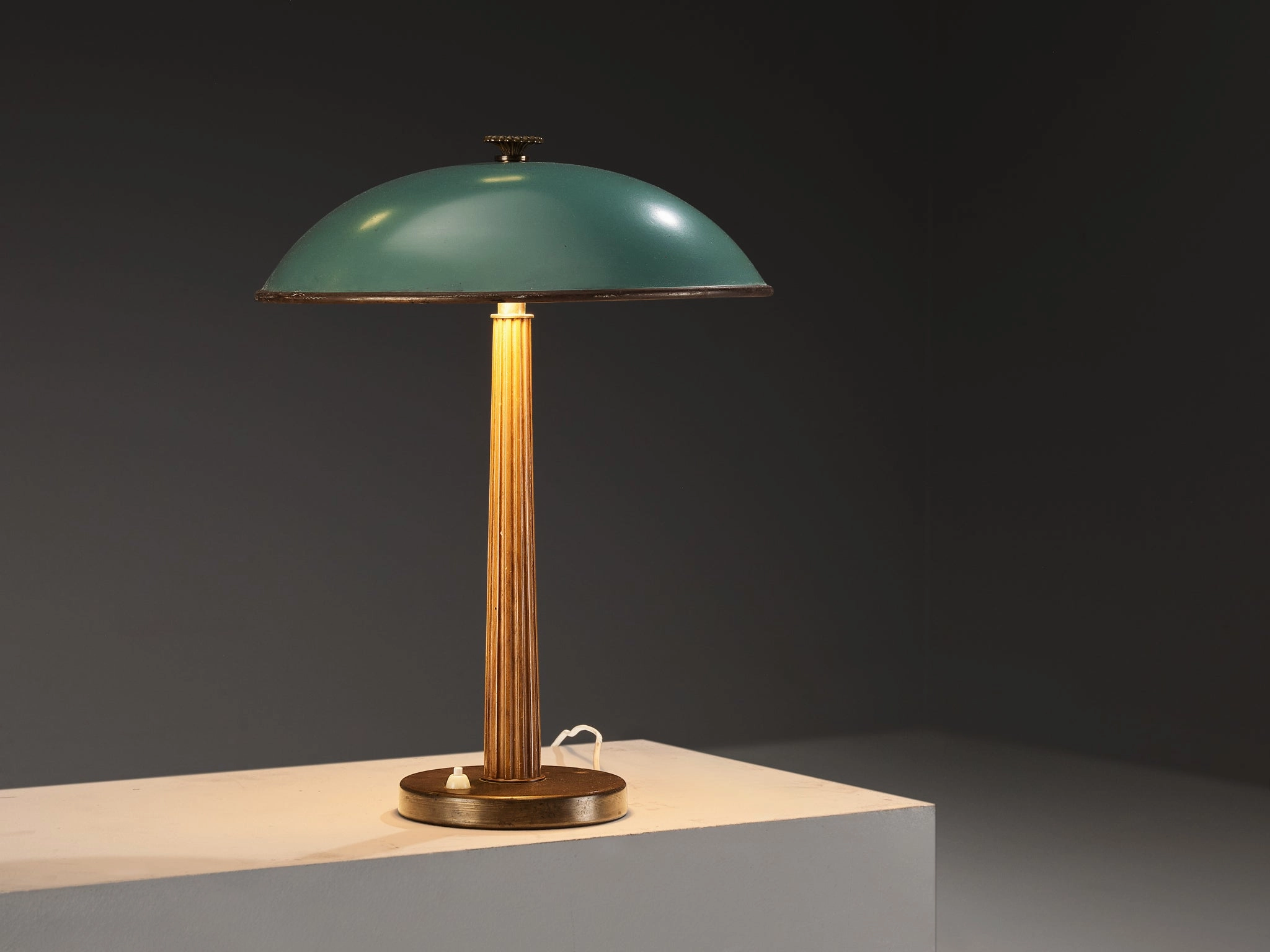 Erik Tidstrand for Nordiska Kompaniet Desk Lamp with Green Shade