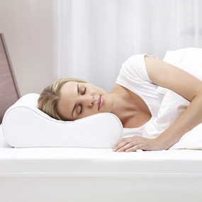 Essentials Memory Foam Medium Comfort Standard-size Contour Pillow pillows,bed pillow,sleeping cushion