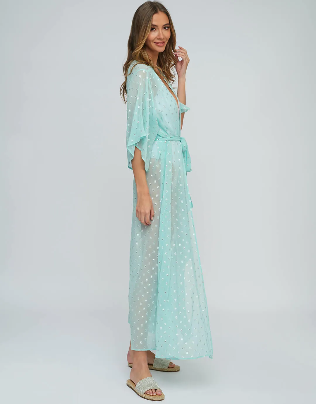 Estepona Maxi Kaftan - Turquoise