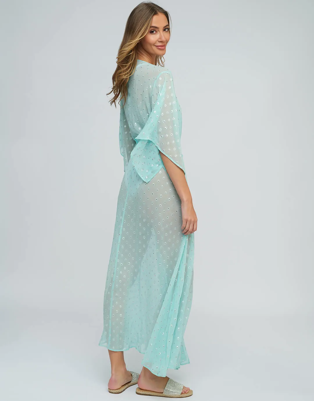 Estepona Maxi Kaftan - Turquoise