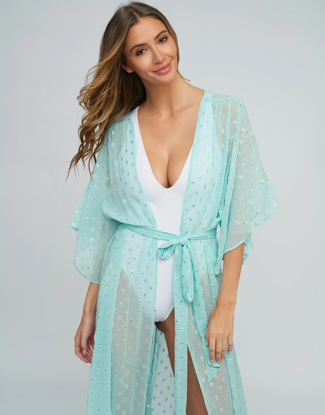 Estepona Maxi Kaftan - Turquoise