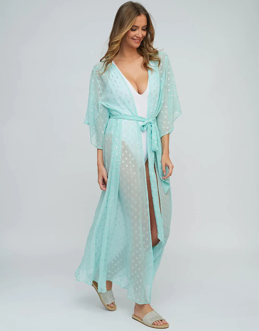 Estepona Maxi Kaftan - Turquoise