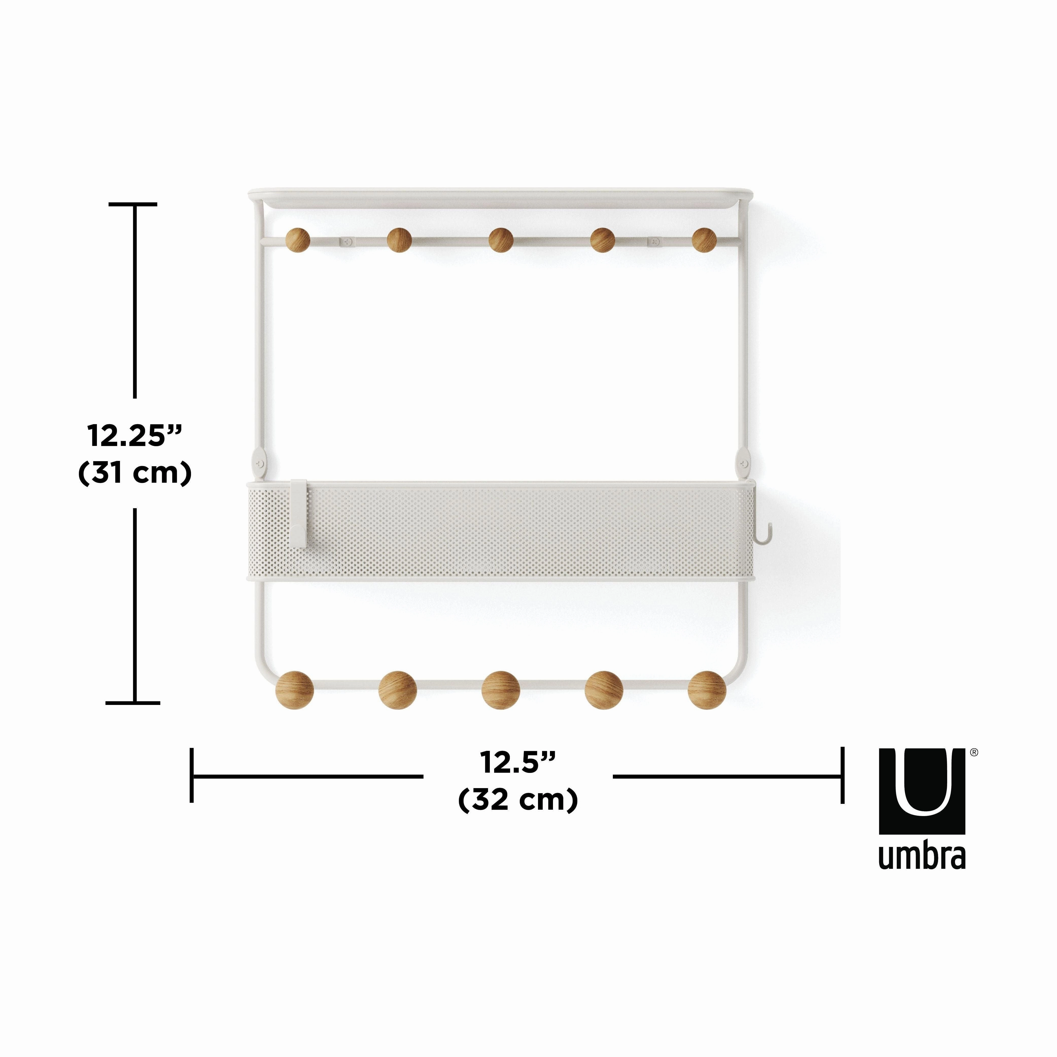 Estique Shelf with Hooks
