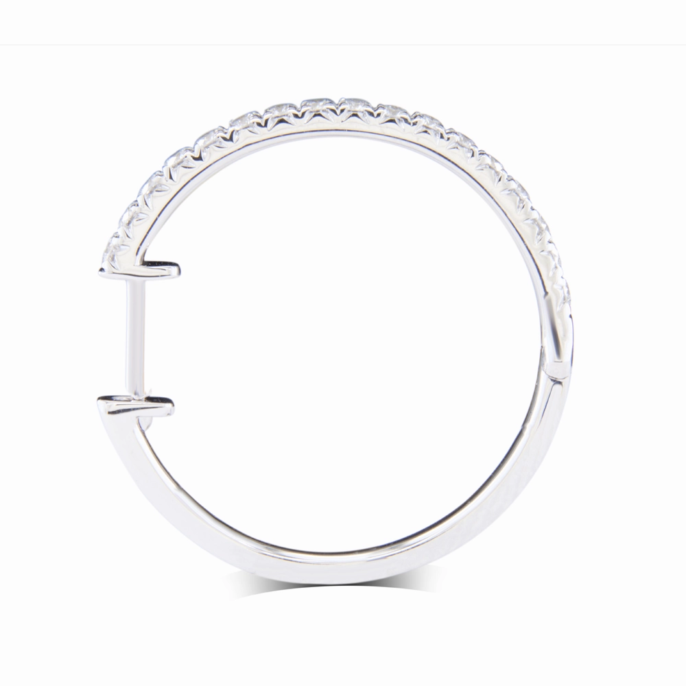Eternal 0.62ct Diamond White Gold Hoop Earrings