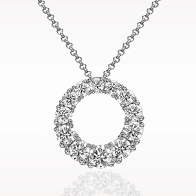 Eternal 1.75ct Diamond White Gold Necklace