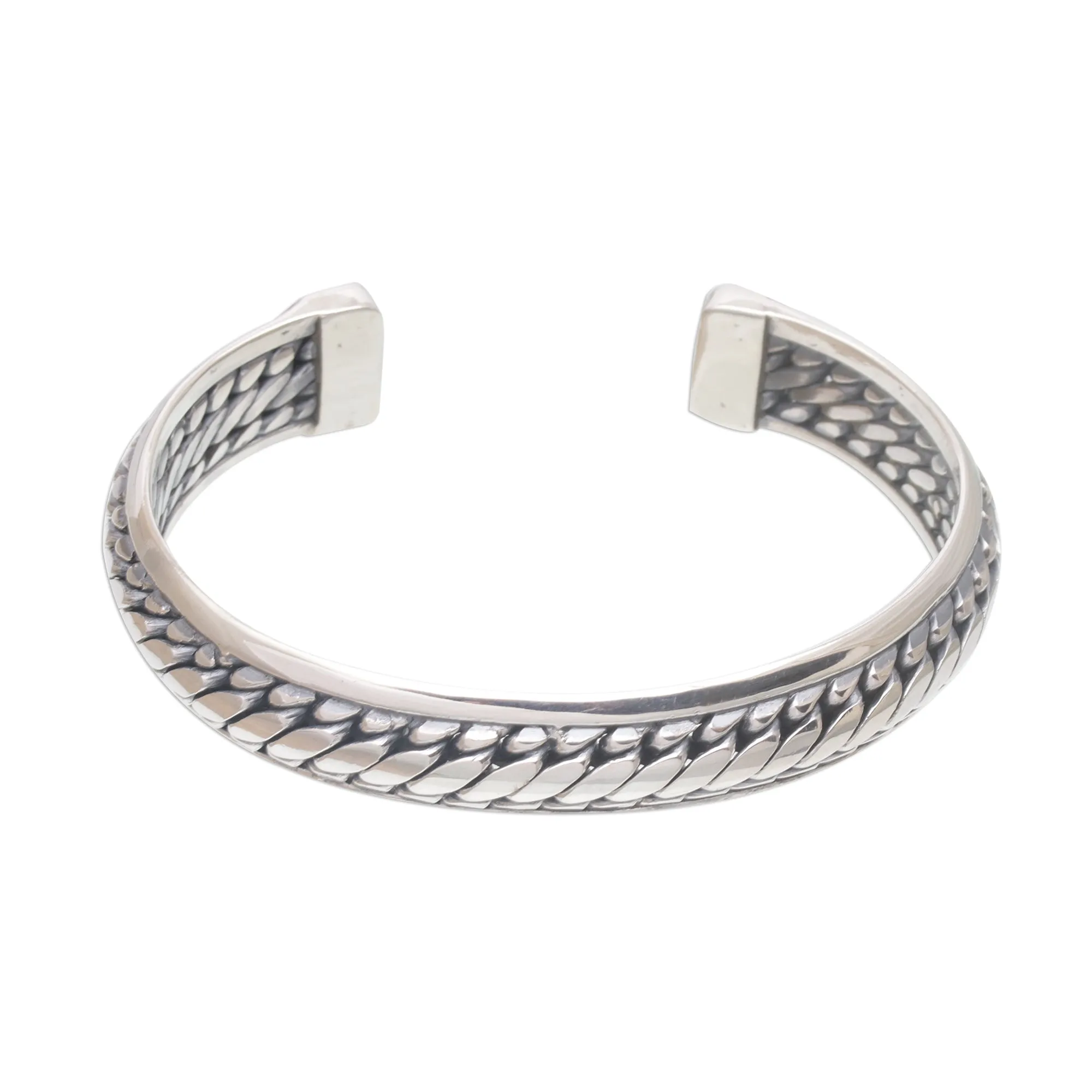Eternity Bond Sterling Silver Cuff Bracelet Handcrafted in Bali