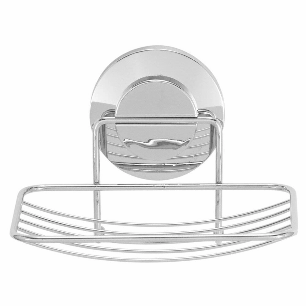 Everloc Push N' Loc Stainless Steel Suction Cup Soap Holder - Silver