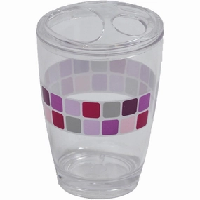 Evideco Clear Acrylic Toothbrush Toothpaste Holder Design Mosaic Toothbrush Holder,Bathroom Organizer