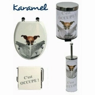 Evideco Karamel Free Standing Toilet Brush and Holder