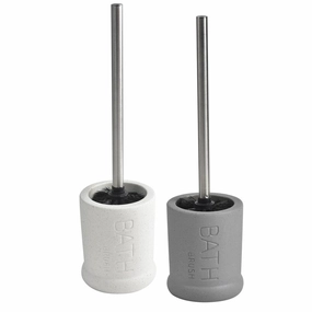 Evideco Stoneware Toilet Bowl Brush and Holder BATH Toilet Brush,Bathroom Cleaner