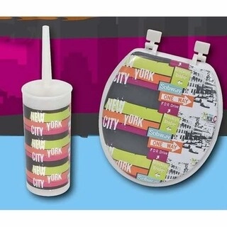 Evideco Urban NYC Toilet Bowl Brush and Holder