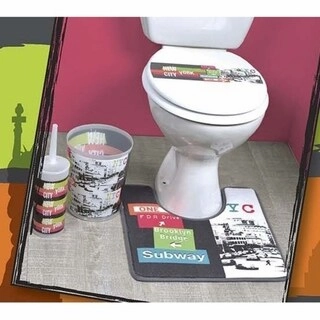 Evideco Urban NYC Toilet Bowl Brush and Holder