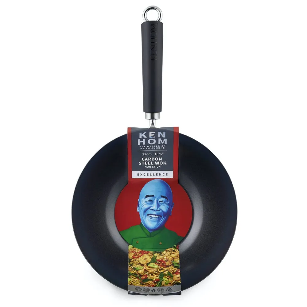 Excellence Carbon Steel Wok, 27cm curtain fabric, upholstery textile