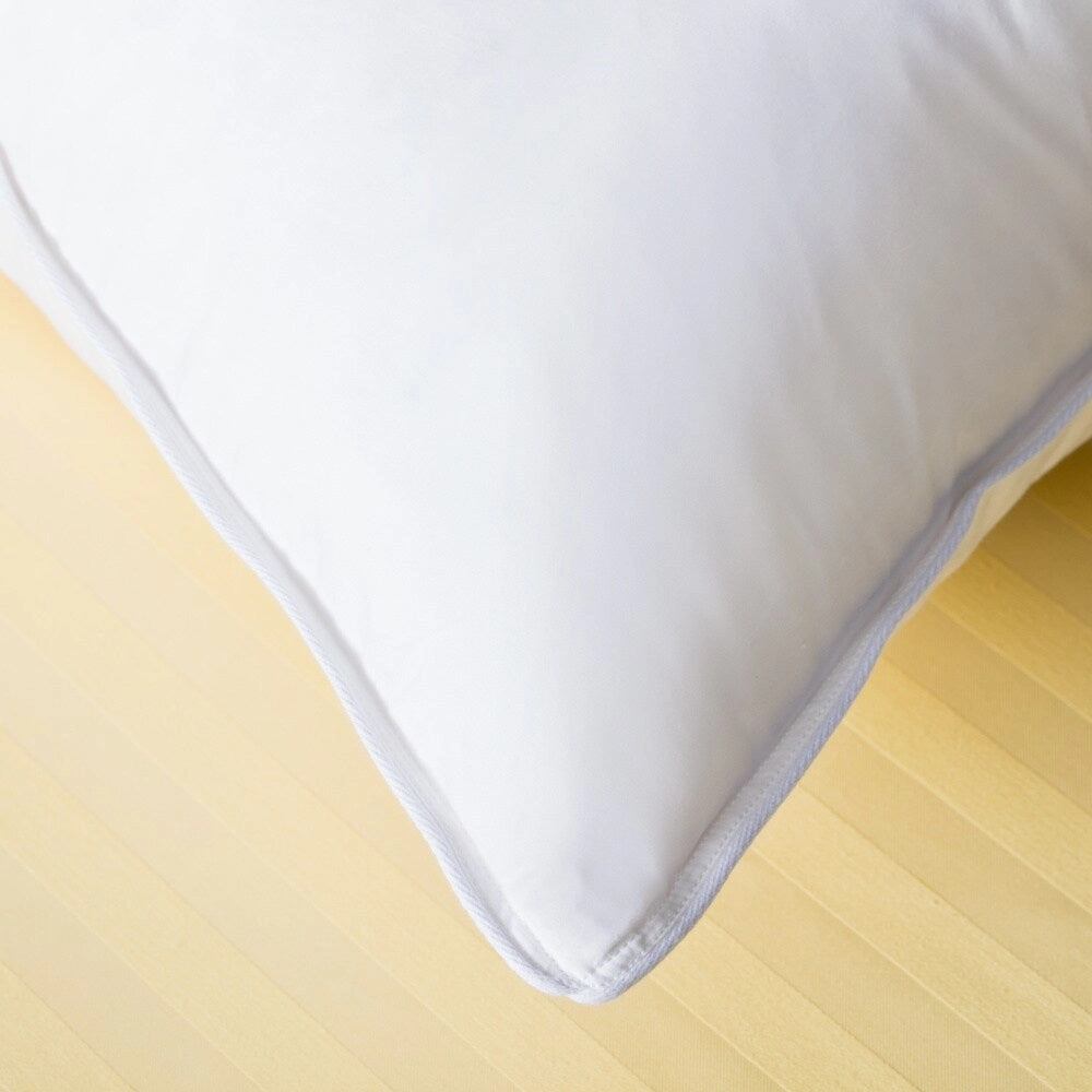 Extra Firm Cambric Cotton White Feather Pillow