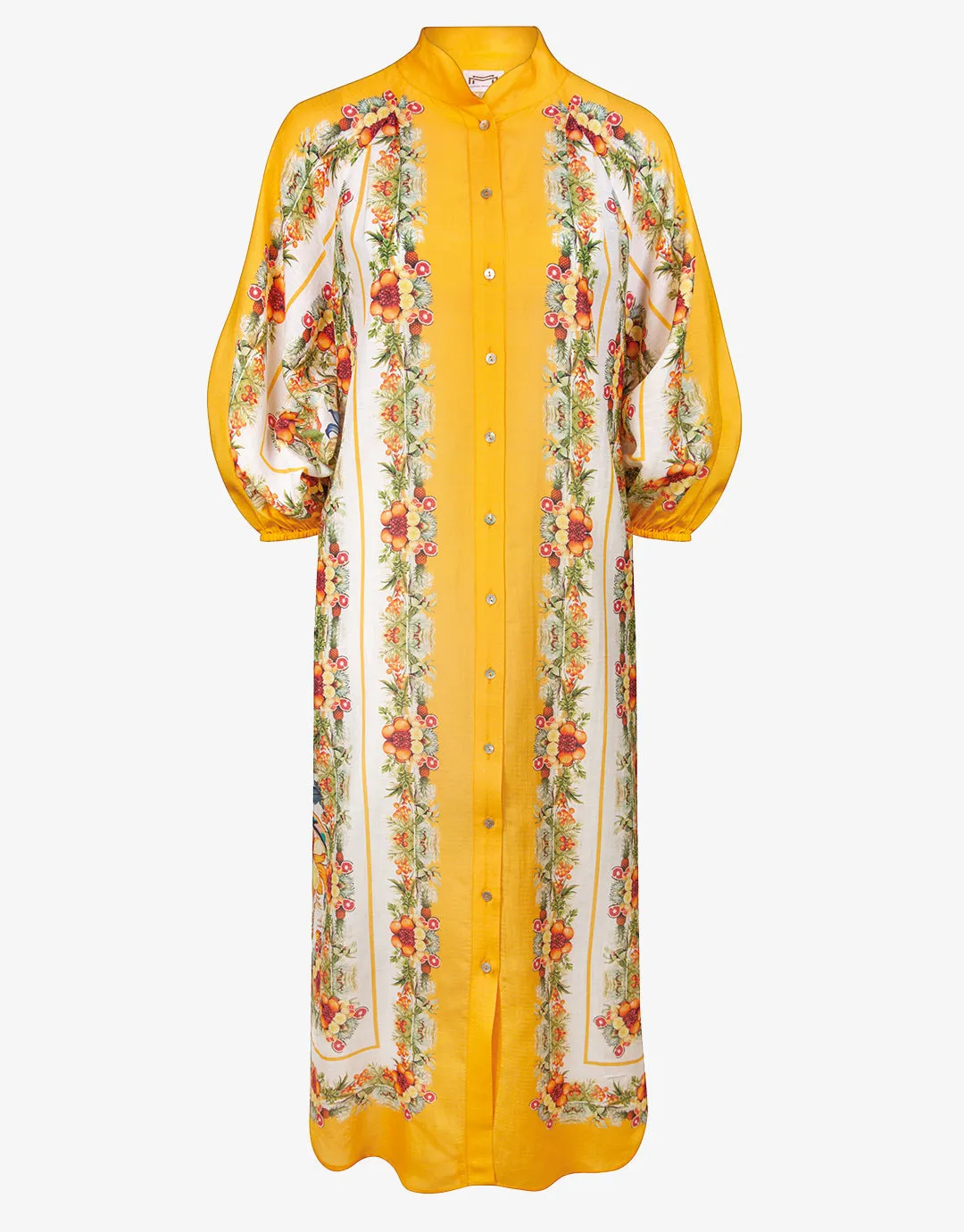 Exuberance Buttoned Maxi Shirt - Solar