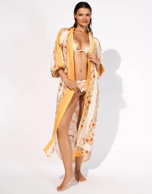 Exuberance Buttoned Maxi Shirt - Solar