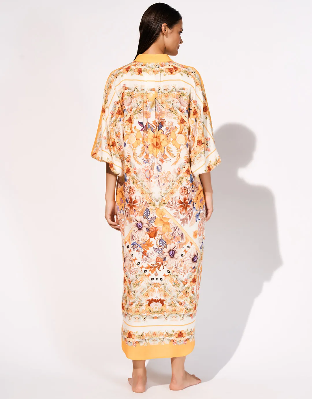 Exuberance Buttoned Maxi Shirt - Solar