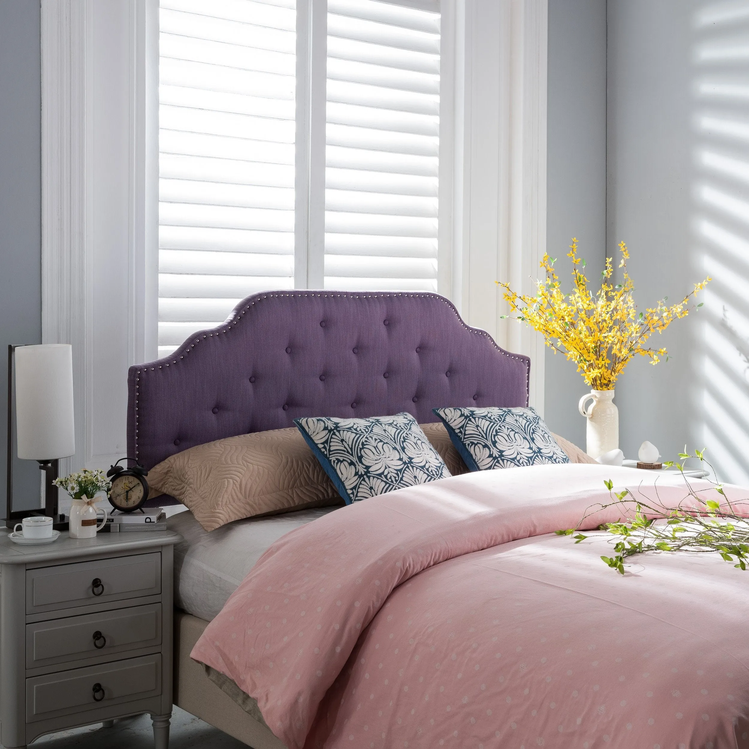 Fabric Tufted Queen/Full Headboard - NH284892