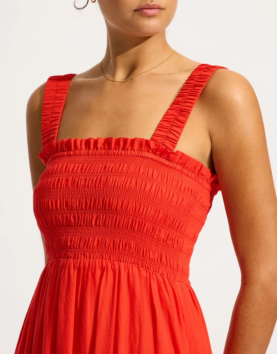 Faithful Midi Dress - Flame