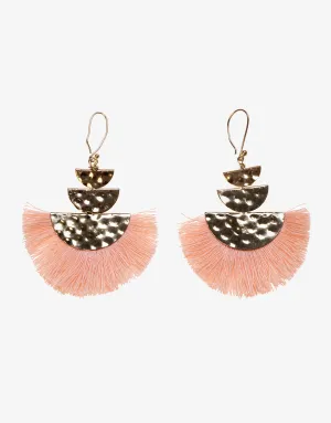 Fan Earrings - Pink