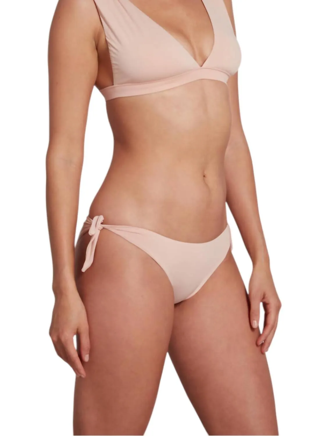 Fanny Tie Side Bikini Bottom In Blush