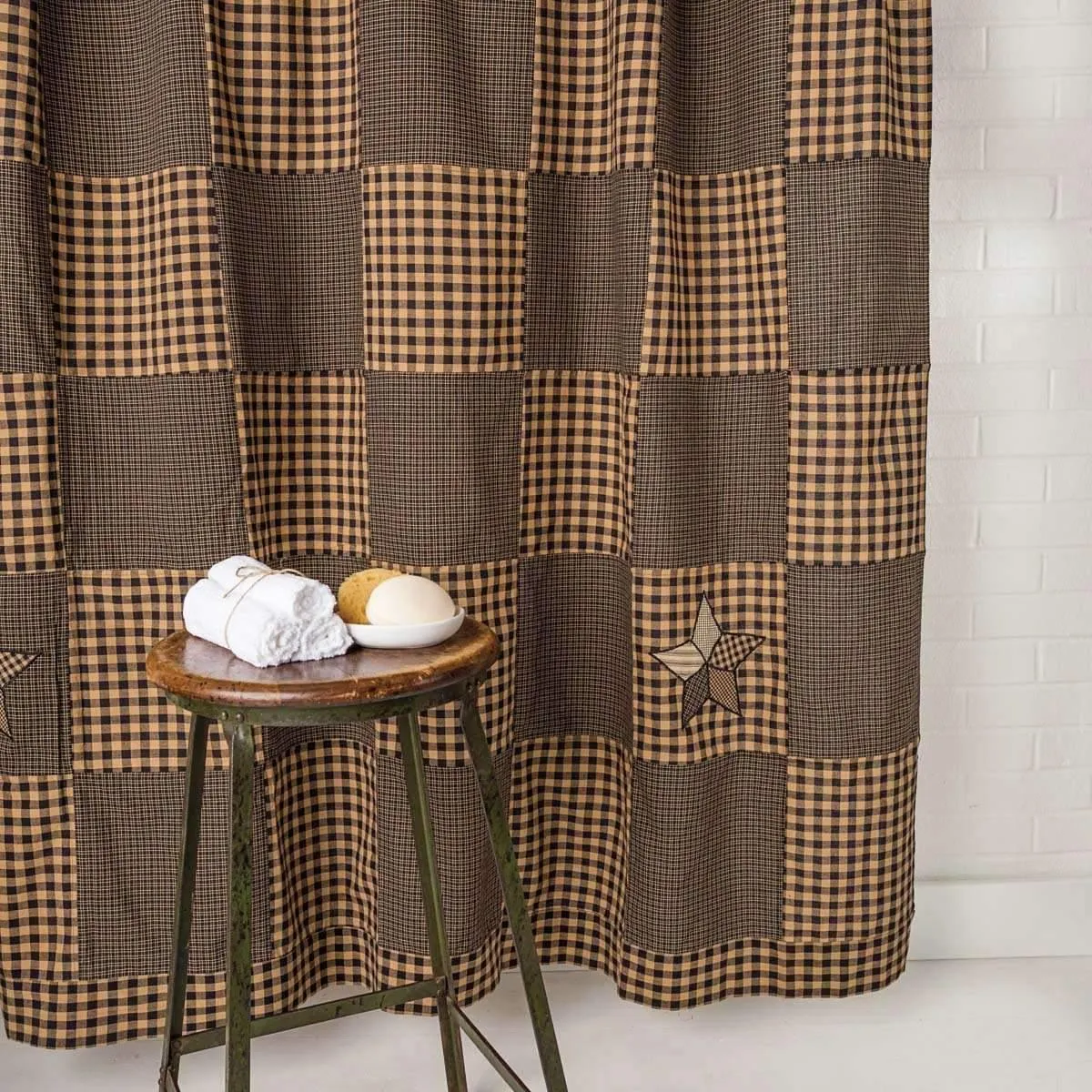 Farmhouse Star Shower Curtain