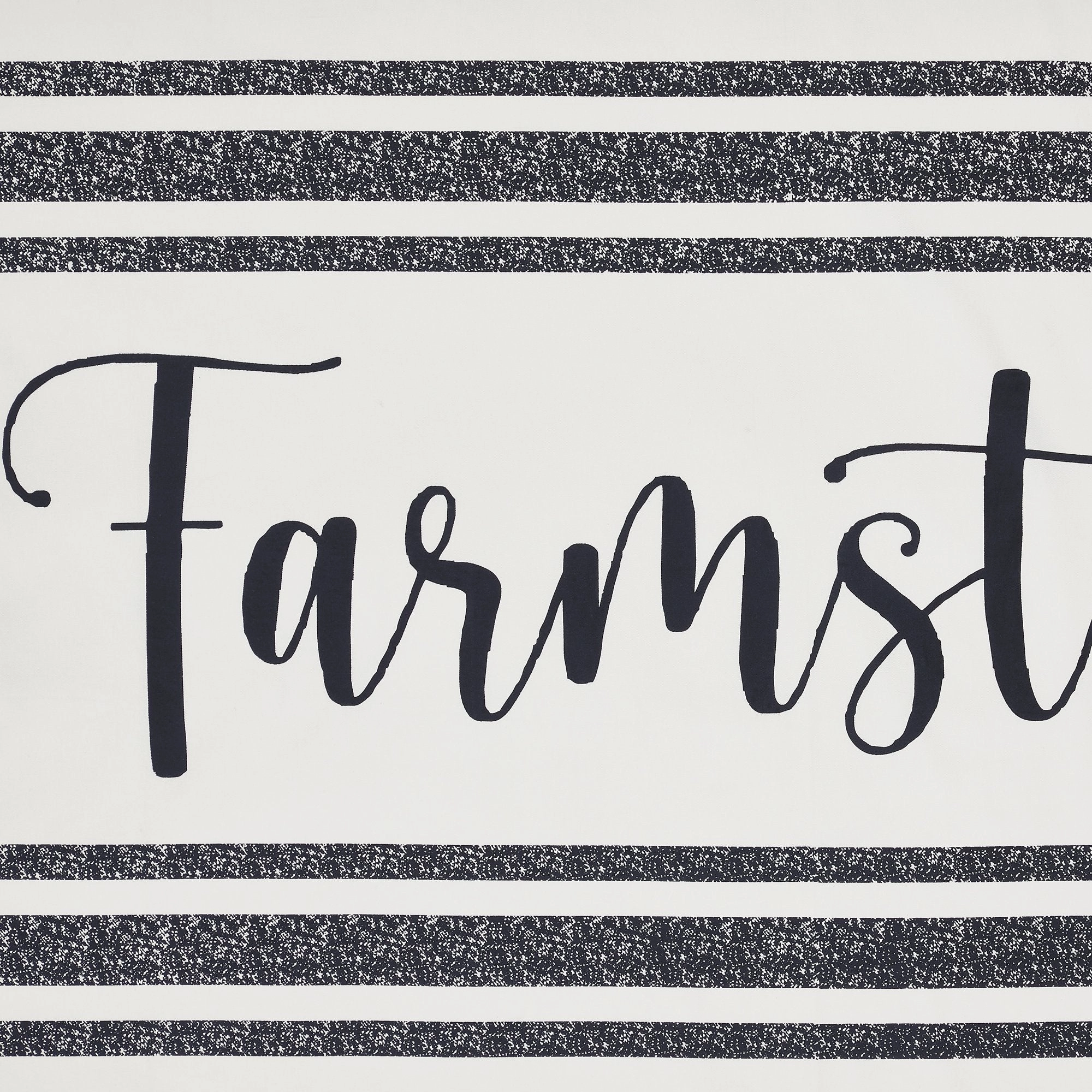 Farmstead Black Stripe Shower Curtain