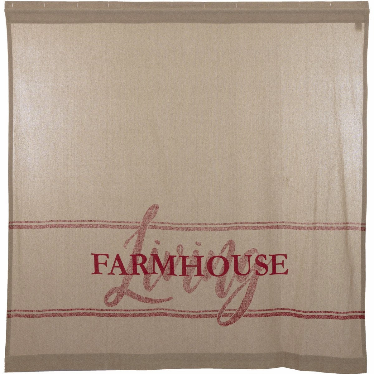 Farmstead Red Farmhouse Living Shower Curtain